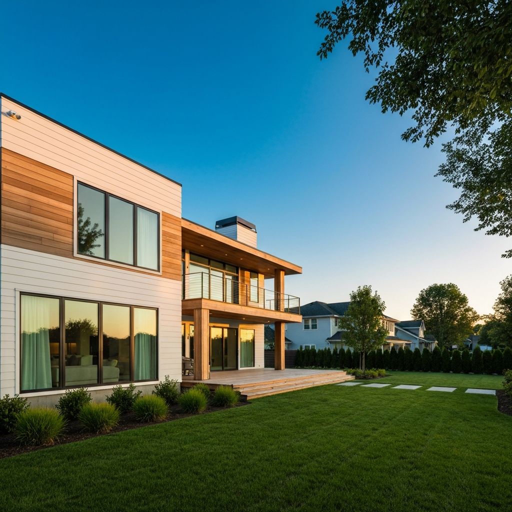 Completed modern luxury home